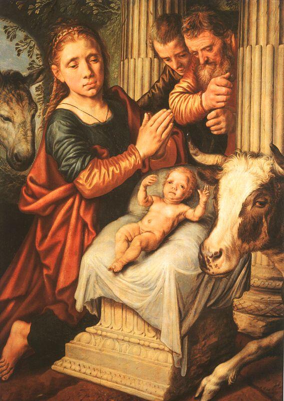 Pieter Aertsen The Adoration of the Shepherds Sweden oil painting art